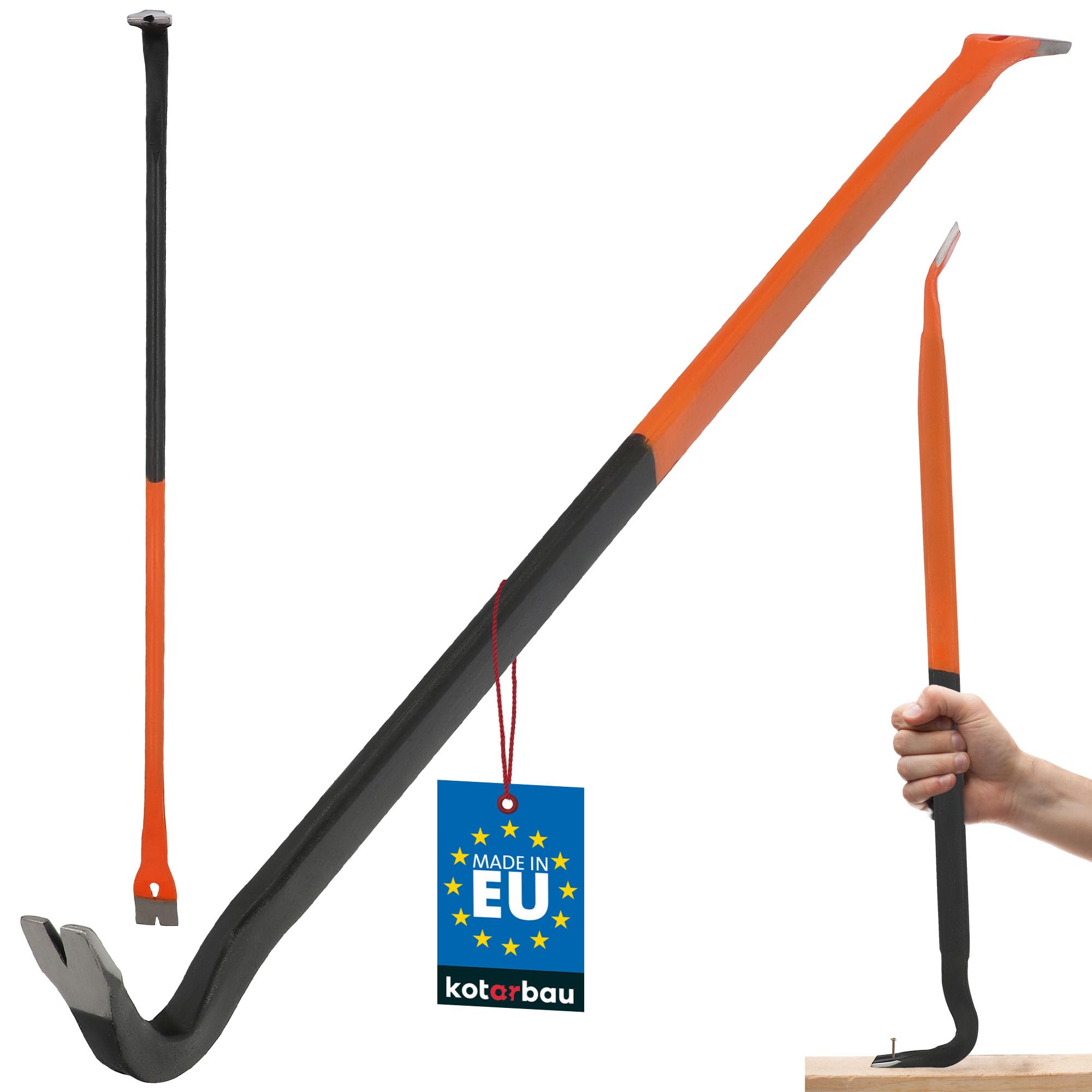 Piede Di Porco Forgiato 800mm - Acciaio Temprato, Doppia Estremità, Per Demolizione E Lavori Edili - Foto 2