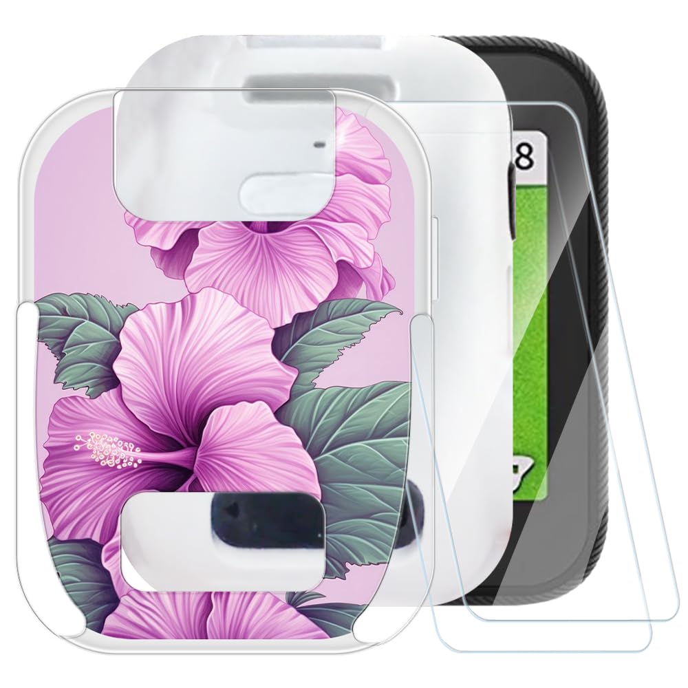 Tempered Glass and Case for Garmin Approach G30 - Flower 4