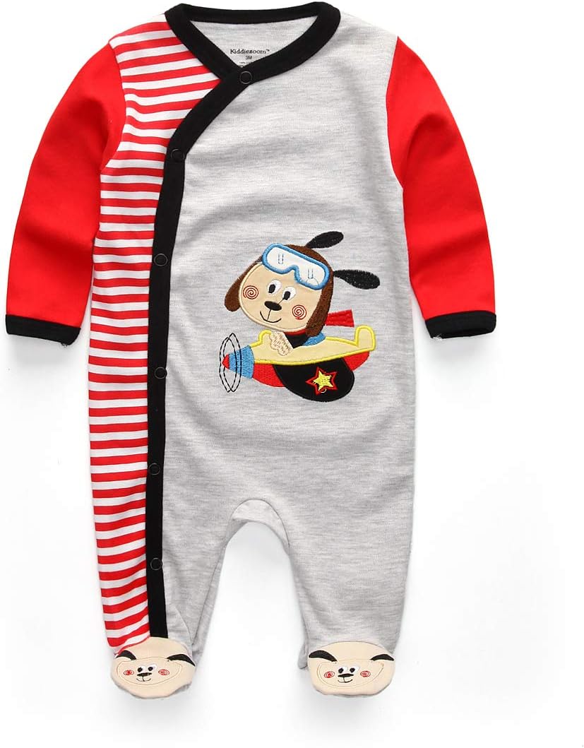 Kiddiezoom Baby and Toddler Boys'Snug Fit Footed Cotton One-Piece Romper Jumpsuit - Image 6