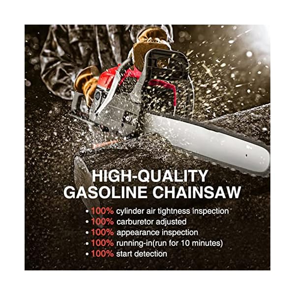 ZHANGTAOLF Gaskettensäge 52Cc 2-Zyklus-Benzin-Benzin-Kettensägen Handheld Schnurlose Benzin-Power-Ketten-Sägen Für… – Bild 3