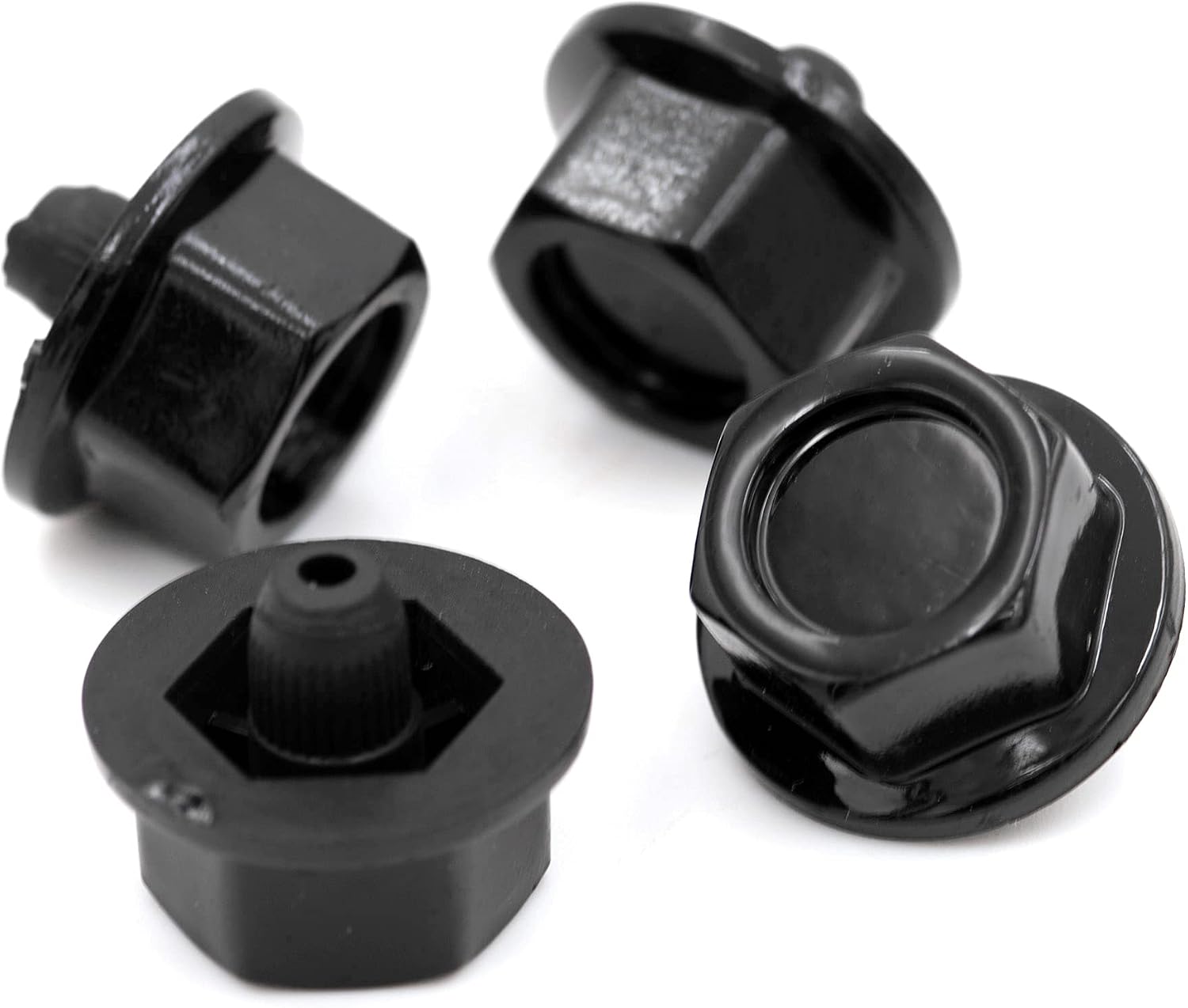 RTRHINOTUNING 50pcs 6.5mm/0.26in Wheel Rim Lip Rivets Nuts Wheel Decorative Black Universal Replacement