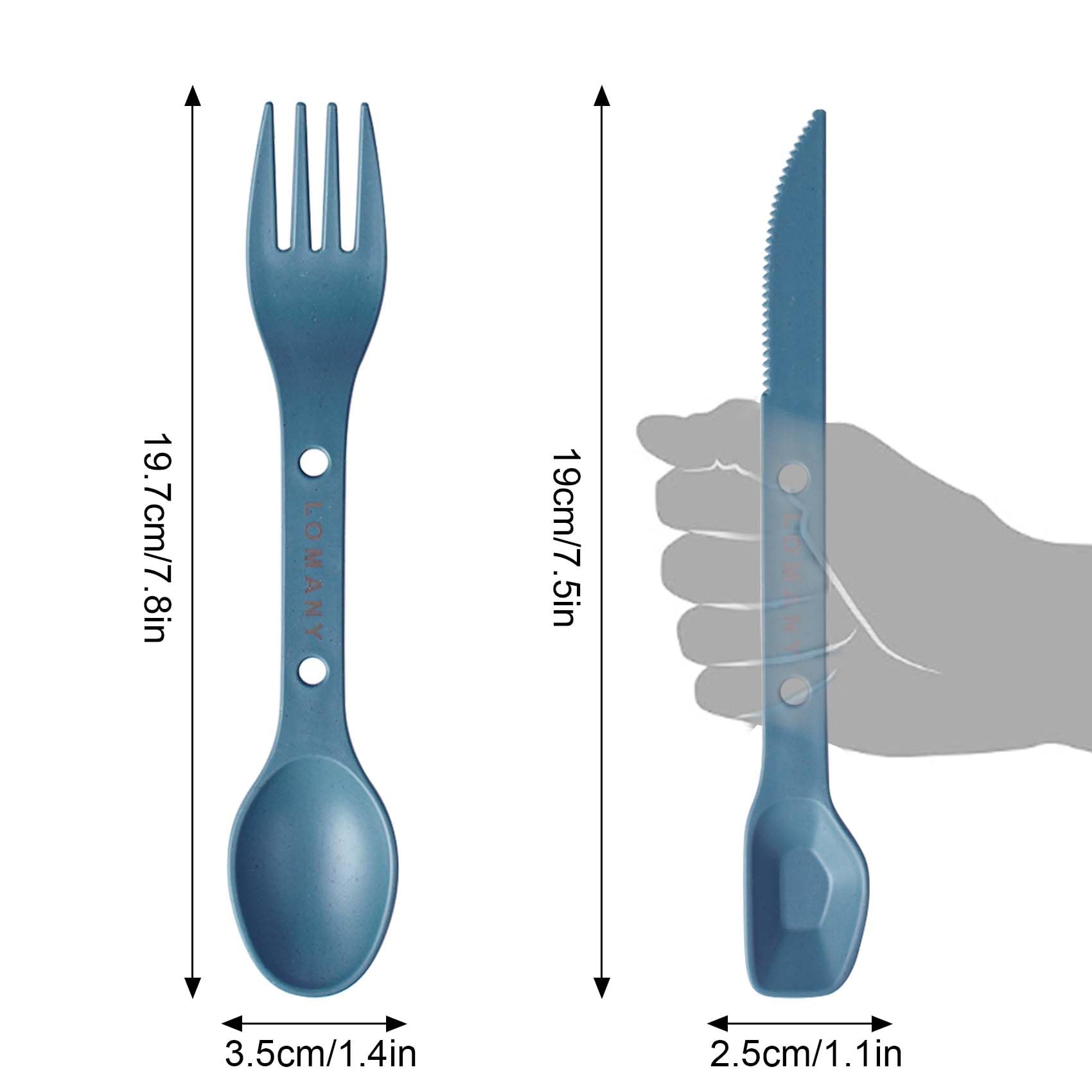 Set Posate Da Campeggio Ridge Runner RR516 - Coltello, Forchetta, Cucchiaio E Apriscatole