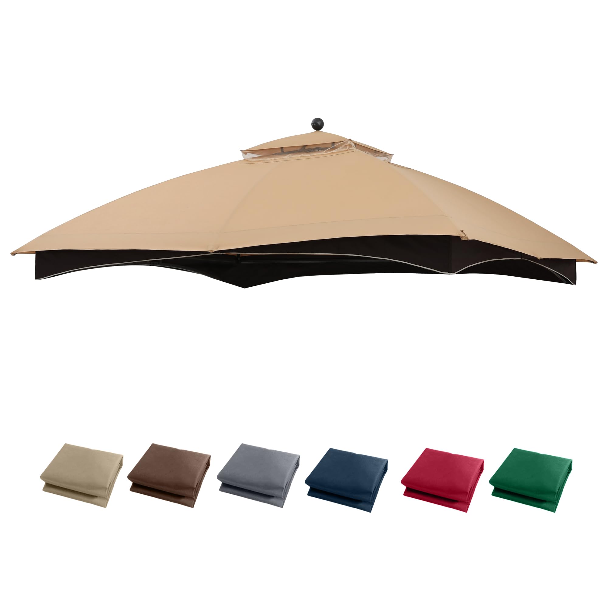 Photo 1 of MASTERCANOPY 10x12 ft Replacement Canopy Top for #GF-12S004B-1, Beige Plaid