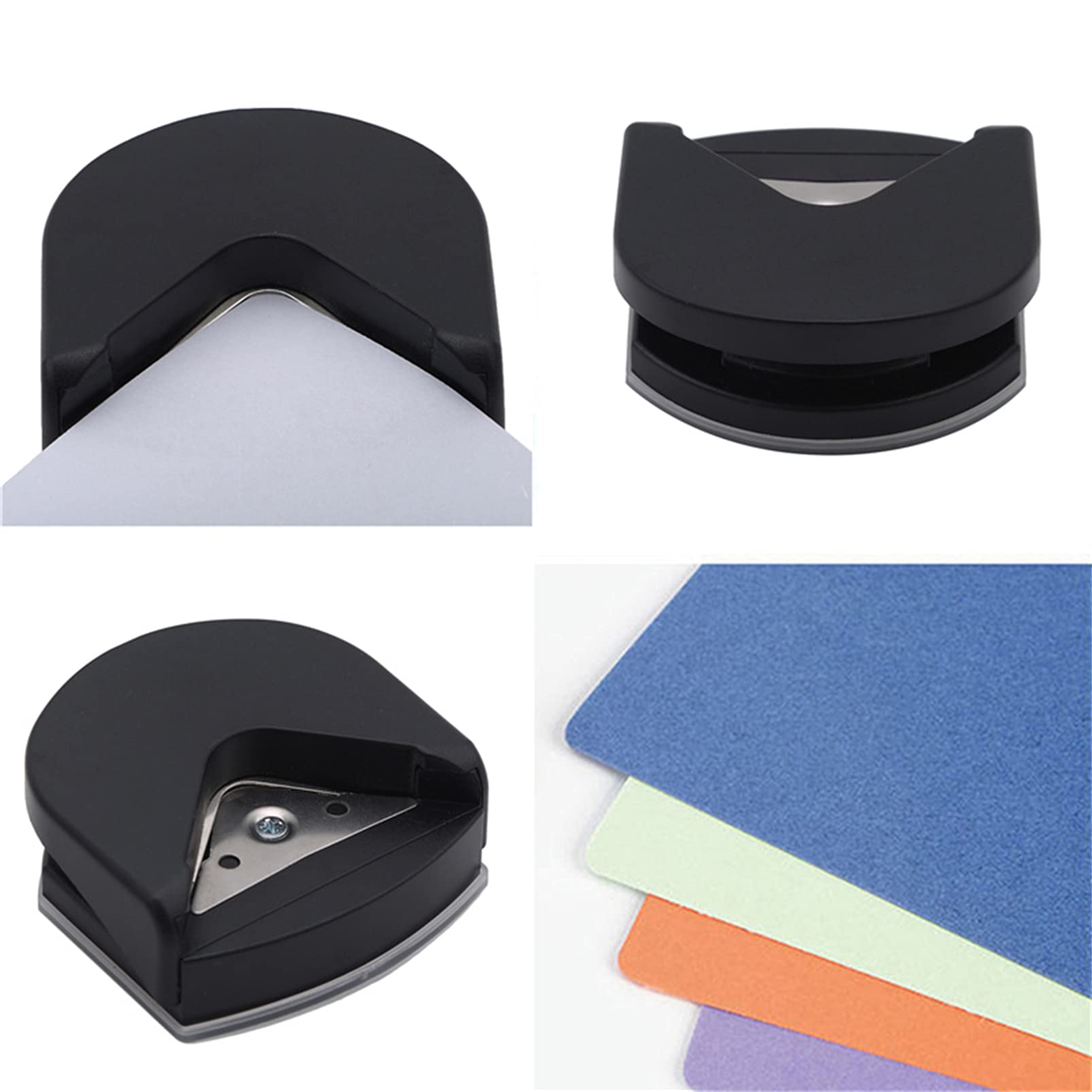 MYXP Corner Rounder Punch Corner Cutter for Paper Craft Laminate DIY Projects Photo Cutter Card Making and Scrapbooking(Black)