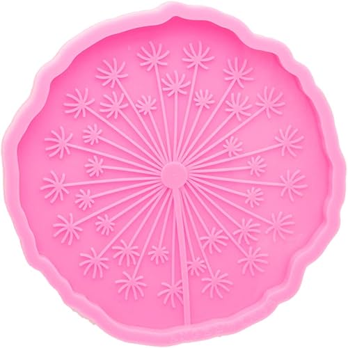 Miniatura 3 de Moldes de resina de diente de león súper brillantes, molde de silicona con forma de flores redondas, moldes de silicona para fundición de resina