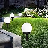 INCX Solar Lights Outdoor, 8 Pack LED Solar Globe Powered Garden Light Waterproof for Yard Patio Walkway Landscape In-Ground Spike Pathway Cold White