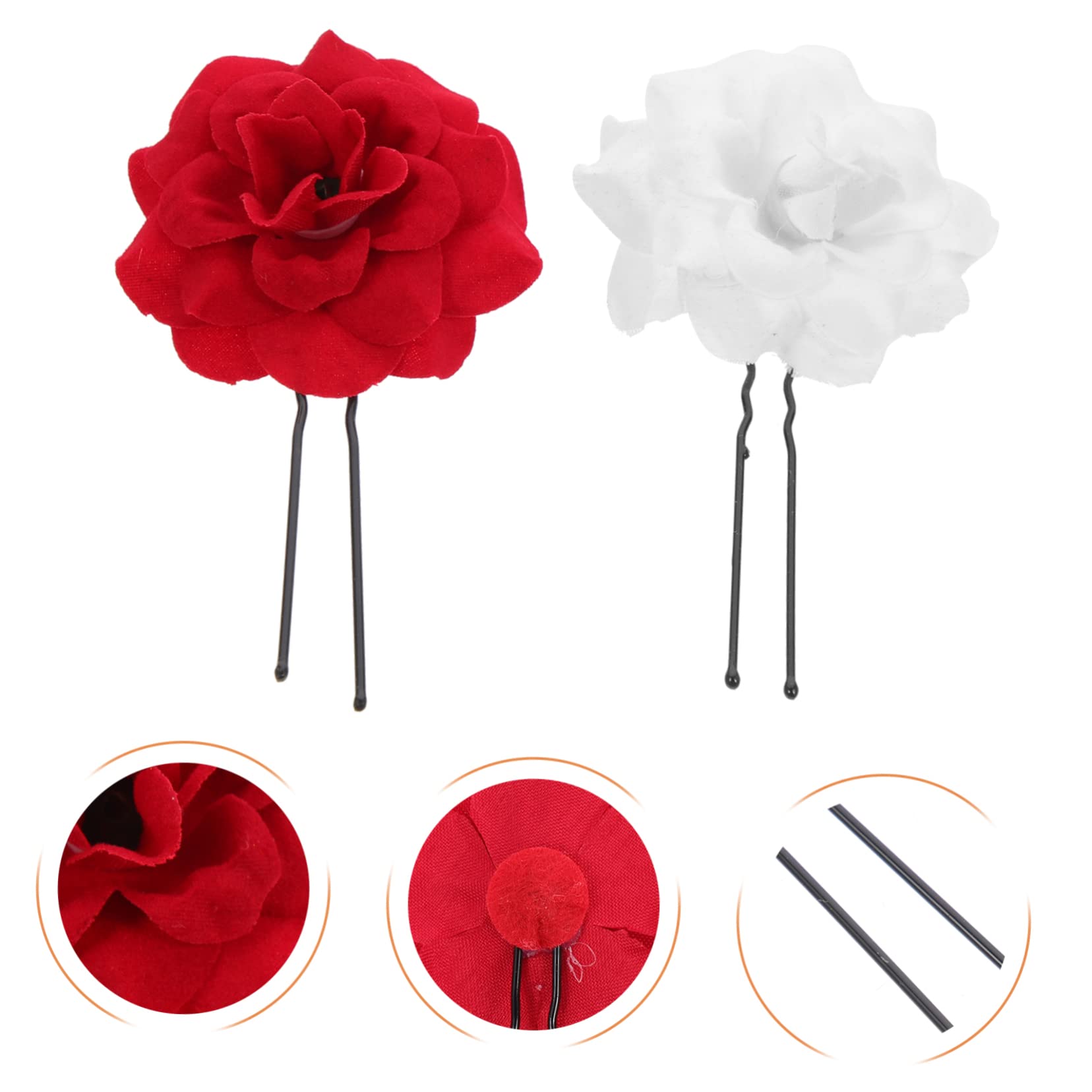 Abaodam 30piezas Horquillas De Flores Para Novia Horquillas u Forma Para Peinados De Boda Accesorios Elegantes Para Mujeres