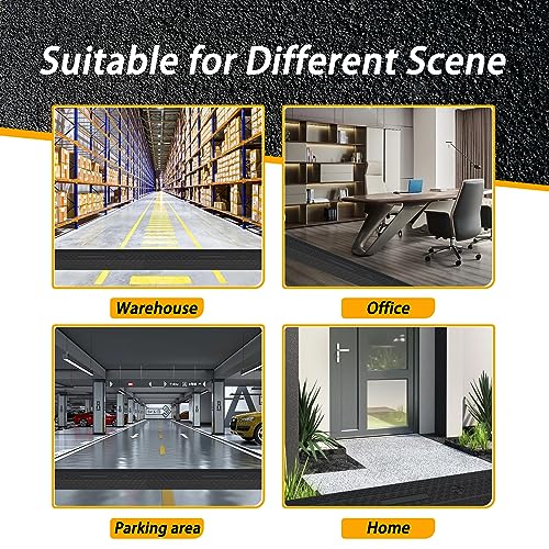 Image of 2 Pack Heavy Duty 40 inch Rubber Drop Over Cable Cover Floor Cord Cover Hose Protector Ramp for Home Office Warehouse (Large-2 piece)