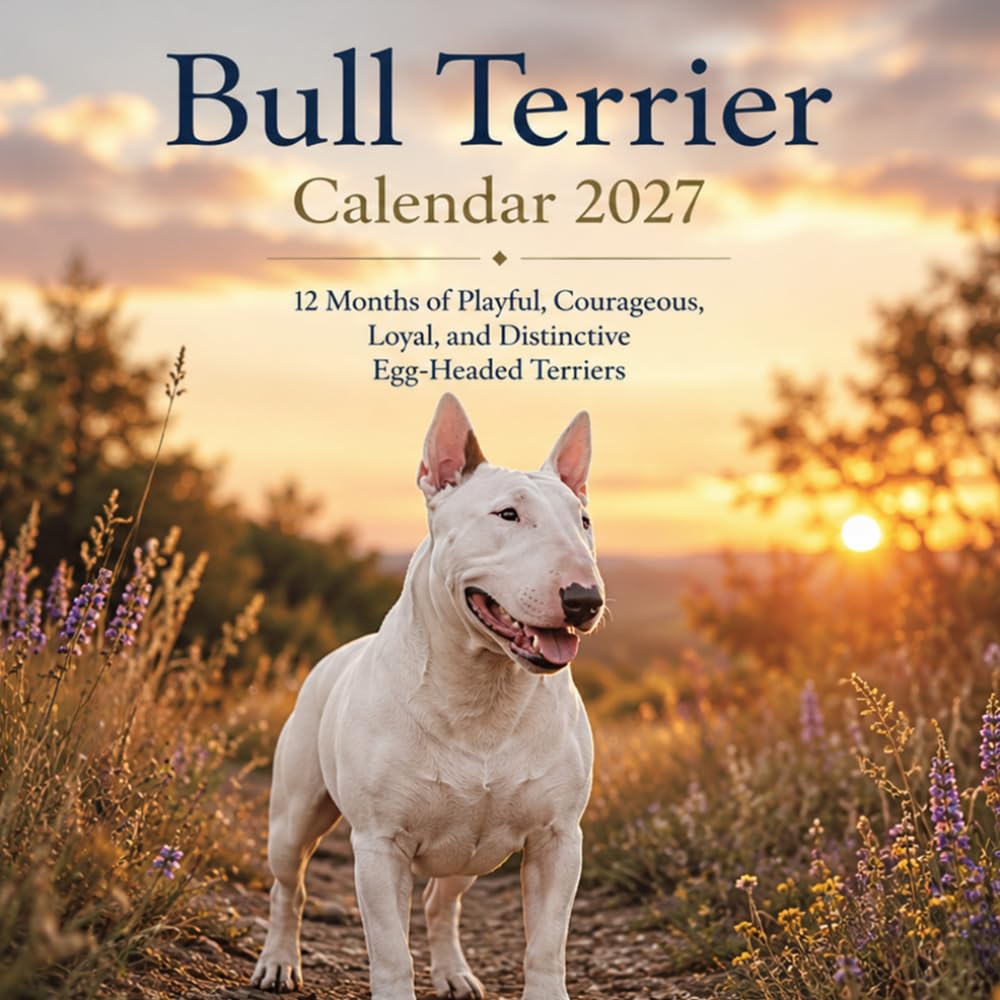 Bull Terrier Calendar 2027: 12 Months of Playful, Courageous, Loyal, and Distinctive Egg-Headed Terriers