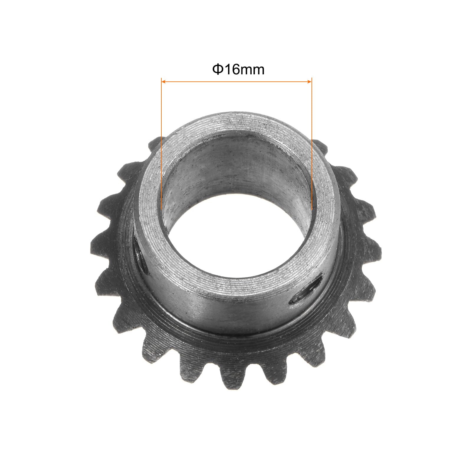 sourcing map 2pcs Biseau Engrenage 1M 20 Dents 16 mm Arbre Trou 1:1 Conique Conique Pignon Engrenage 45# Acier 1.5 Module 90 Degré Direction Engrenage, pour Matériel Mécanique Rotation