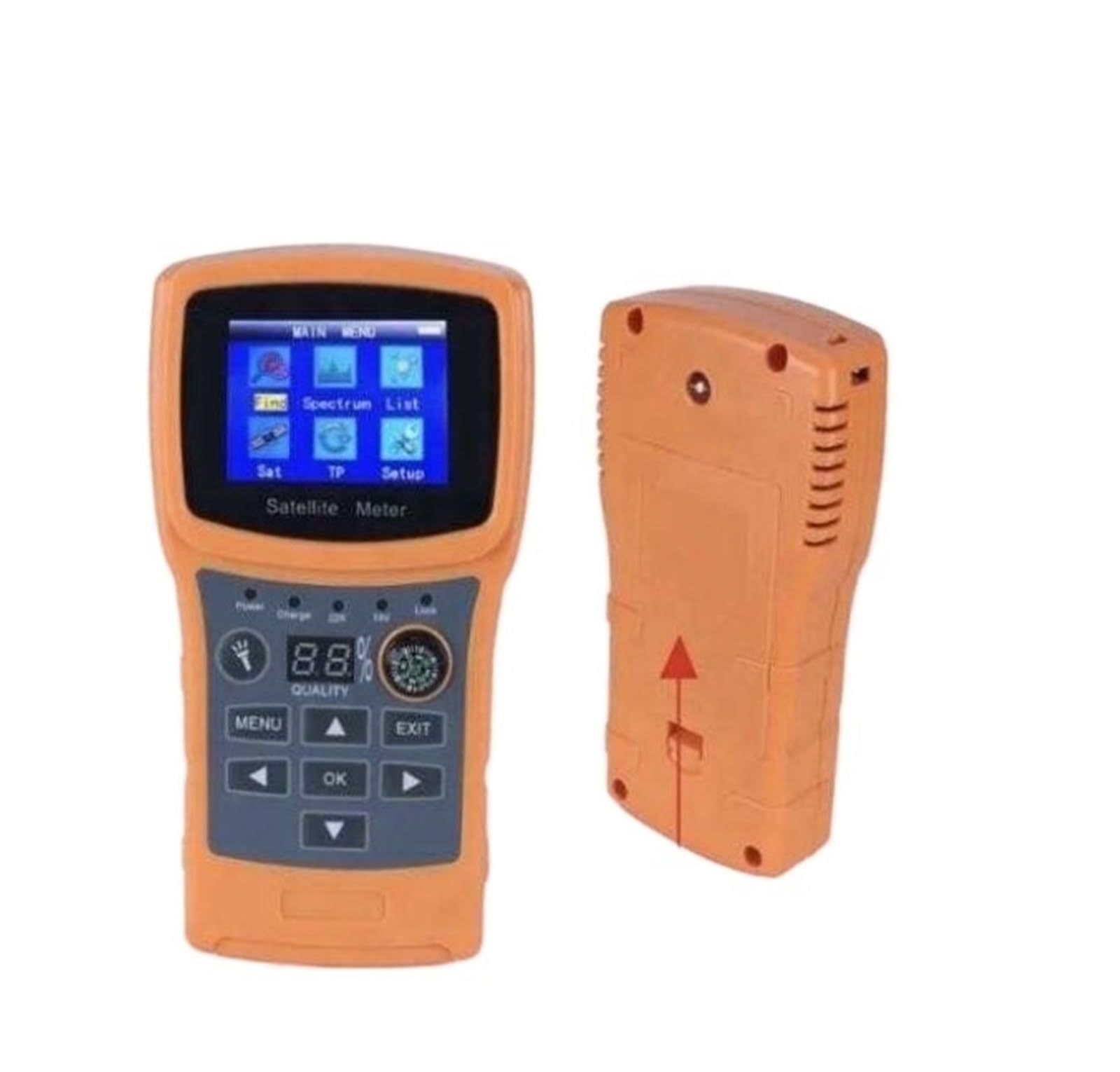 Cercatore satellitare, SF-710 Satellite Finder for ricevitore TV satellitare a colori DISEqC1.0 con USB/bussola Misuratore Supporto DVBS/DVBS2