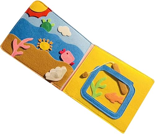 GAFOKI Juguetes para bebés interactivos interesantes para niños ocupados, sensoriales Montessori para bebés, suaves, primeros libros, accesorios,