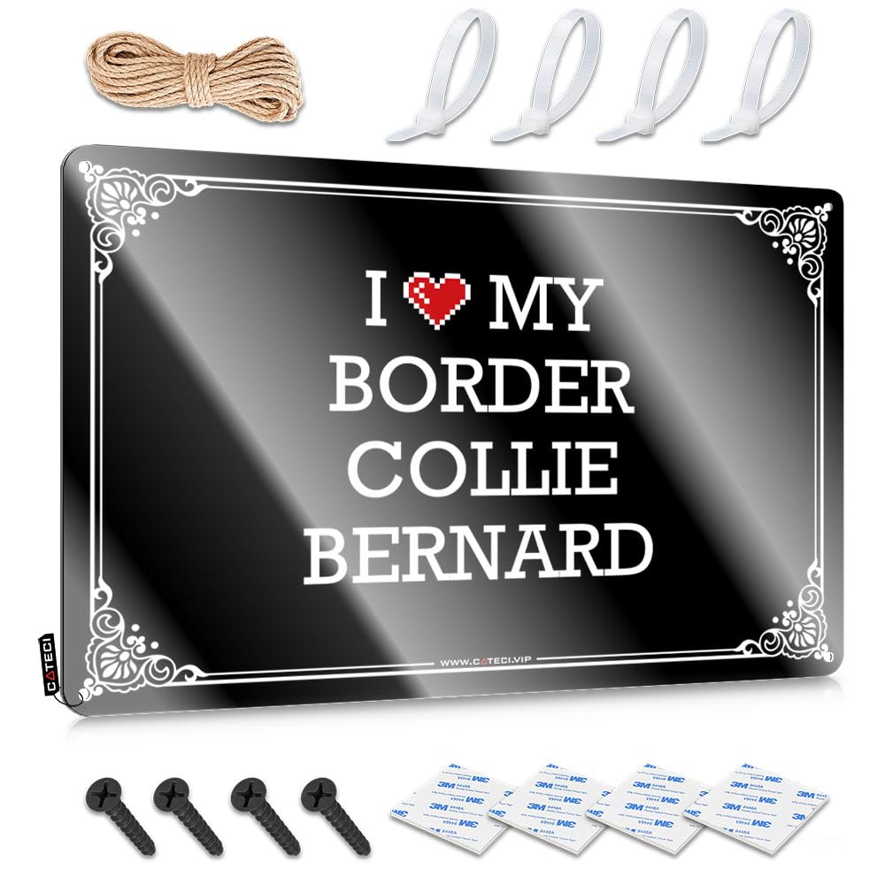 Decoration Ideas Cute I Love My Border Collie Bernard For Outdoor Bar - Patio Decor Customizable(30X40CM)