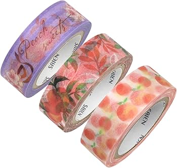 Amazon | SAIENマスキングテープ桃 3柄UR-2023サイズ15mm×10m×3