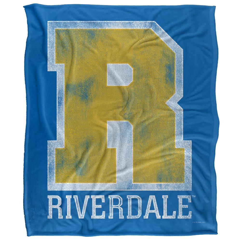 Riverdale Varsity Silky Touch Super Soft Throw Blanket 152 X 127 cm, White