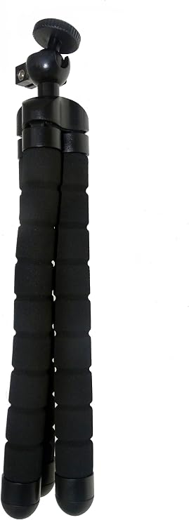 Flexible Foam Tripod Stand, Bebdable Legs, Black
