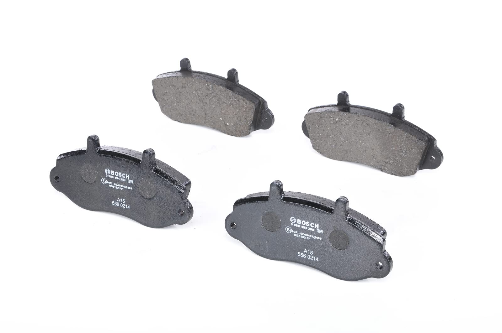 Plaquettes De Frein Avant Bosch BP1222 - Jeu De 4 - Qualité Pro Avec Réduction Bruit Et Poussière