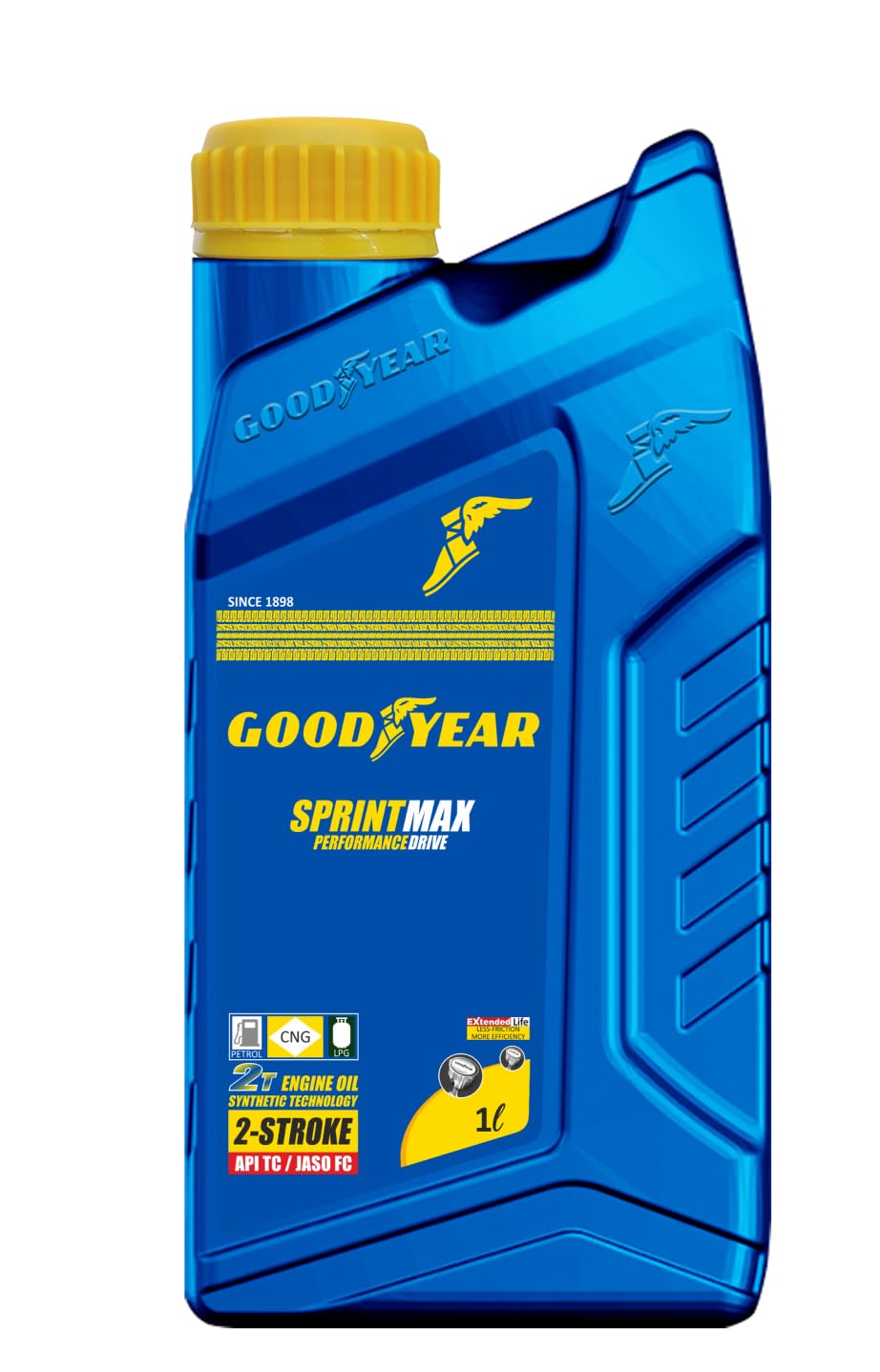 GOODYEAR 1.0 Ltrs 2T 2-Stroke Sprintmax Performance Drive 2T Semi-Synthetic Engine Oil | High Performance Engine Oil For Bikes & Scooters/Scooty with Enhanced Engine Protection