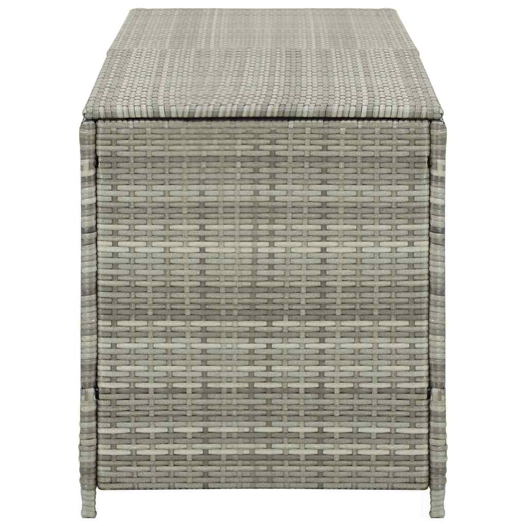 vidaXL Baule da Giardino Robusto Elegante Leggero Box Portaoggetti Contenitore Cassapanca in Polyrattan Telaio in Acciaio 200x50x60 cm Grigio