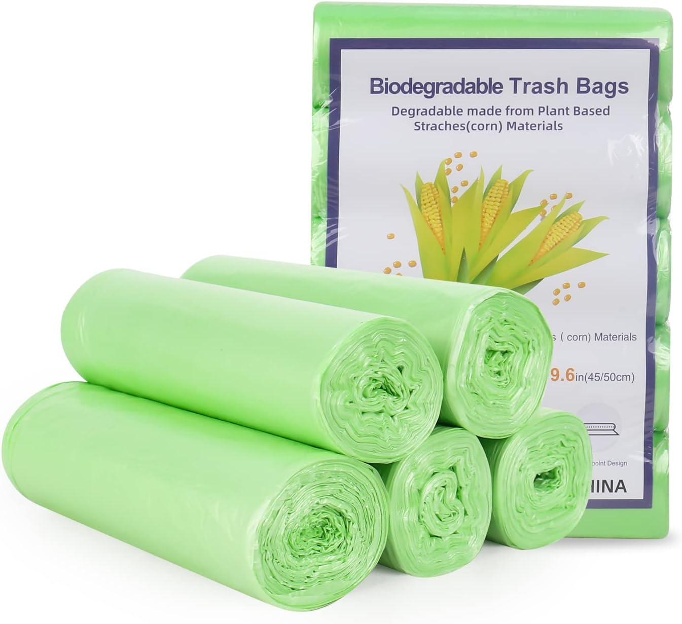 AllGreen Compostable Bags, Pack of 100 Organic Bin Liners, 5 Rolls