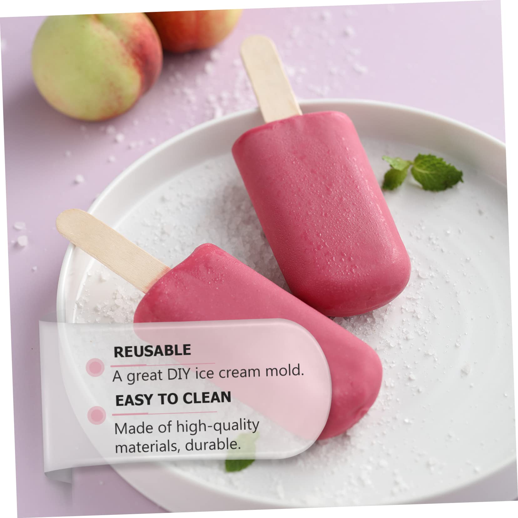 IMIKEYA Moule à Glace Diy 10 Pièces En Silicone Avec Bâtonnets En Moules à Réutilisables En Plastique Transparent Pour L'été Facile à Démouler Garçon Et Adultes