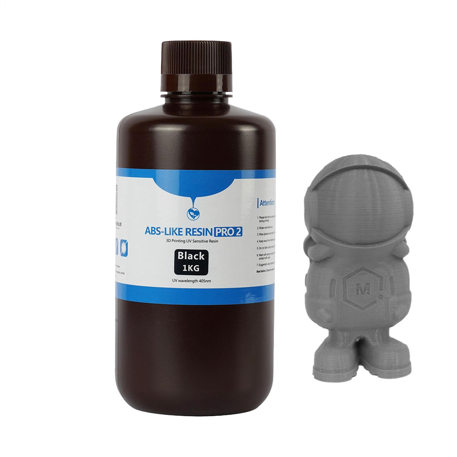 Resina resistente para impresora, 1000 g, resina de impresión similar a ABS, resina fotopolimérica de curado UV, resina de impresora de bajo olor, líquido de impresión para figuras de juego de mesa