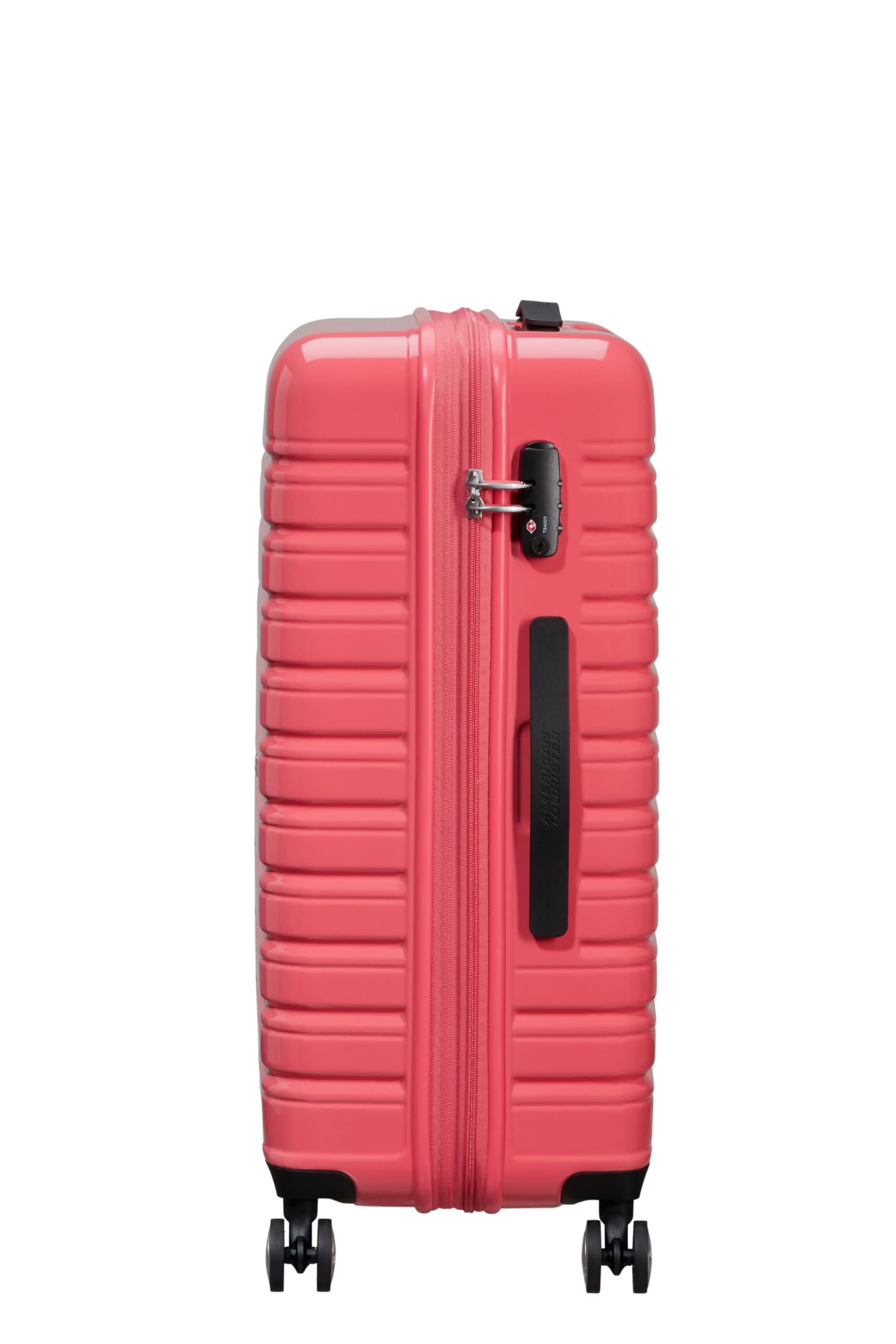 American Tourister Flashline Pop - Spinner M, espandibile valigia, 67 cm, 69/75 L, rosa (rosa corallo)