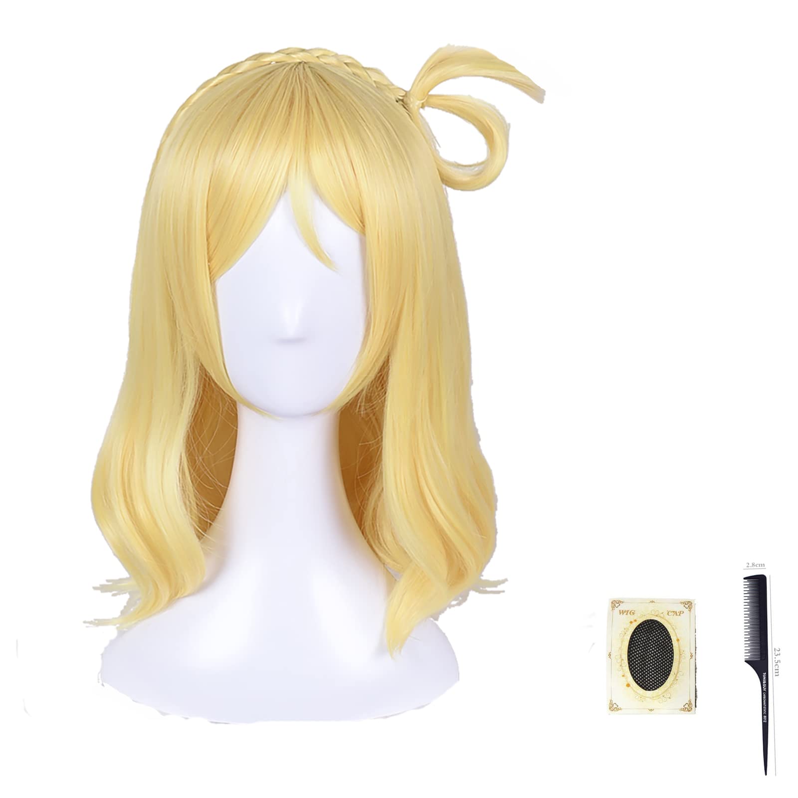 SUNXXCOS ラブライブ！ 耐熱コスプレ用 ウィッグ ネット付き ウイッグ コスチューム用小物 レディース Cosplay 小道具 コスプレ道具 (小原鞠莉)