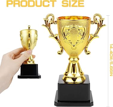 Mini Golden Trophy Cup Award Competition Cup Award Plastic Competition Trophy Cup for Children