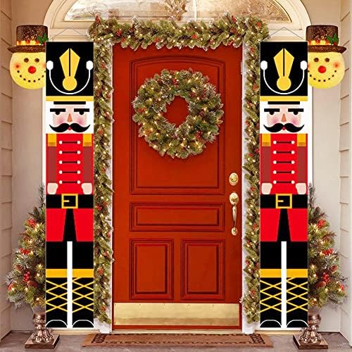 Set di 2 Striscioni natalizi con schiaccianoci, decorazione porta d’ingresso, veranda, casa, giardino, cortile, cancello, interno, esterno, festa, modello di soldato a grandezza naturale (B 180×30 cm) Set di 2 Striscioni natalizi con schiaccianoci, decorazione porta d’ingresso, veranda, casa, giardino, cortile, cancello, interno, esterno, festa, modello di soldato a grandezza naturale (B 180×30 cm)