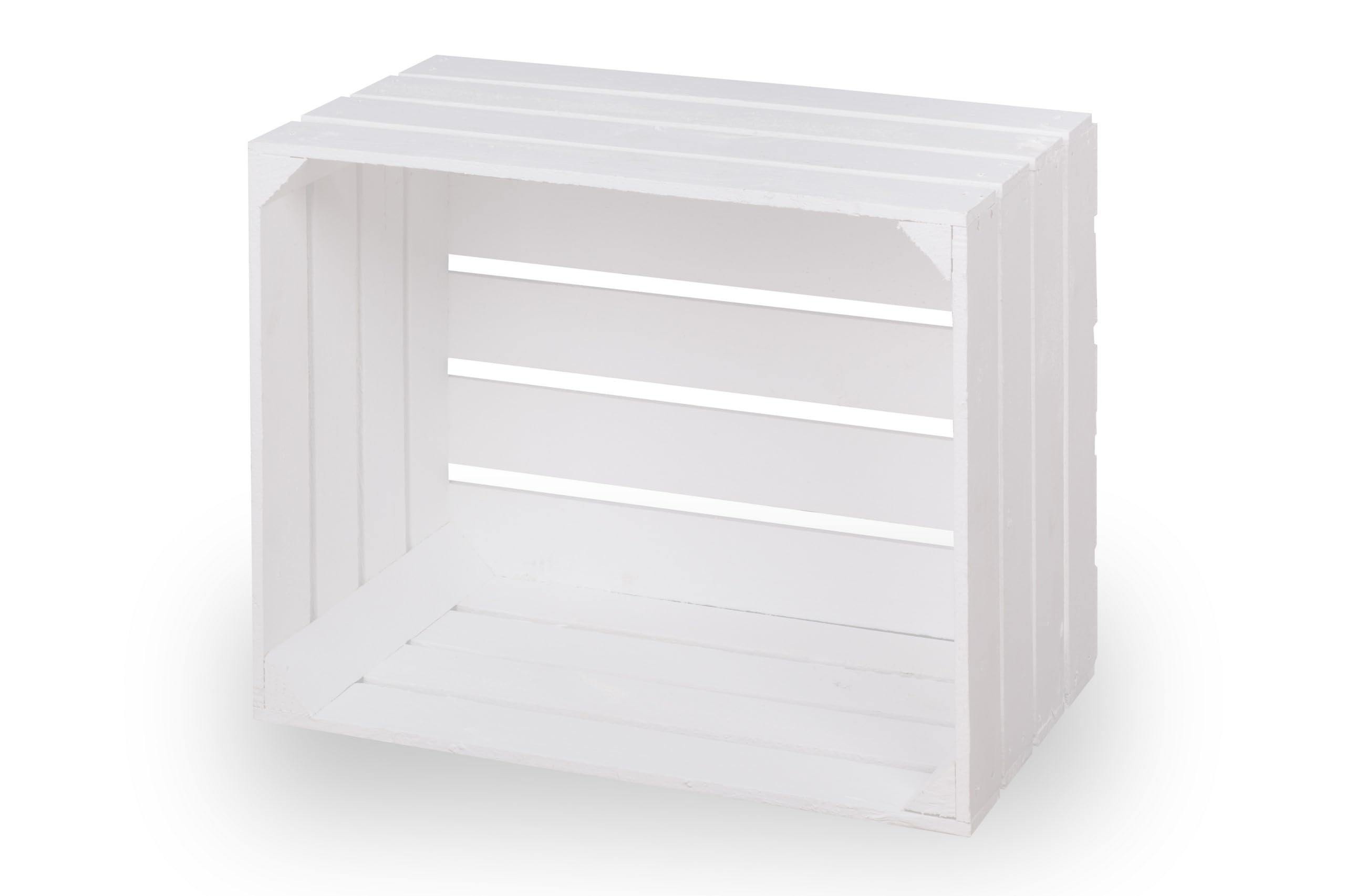 Cassetta per frutta in legno, 50 x 40 x 30 cm, colore bianco