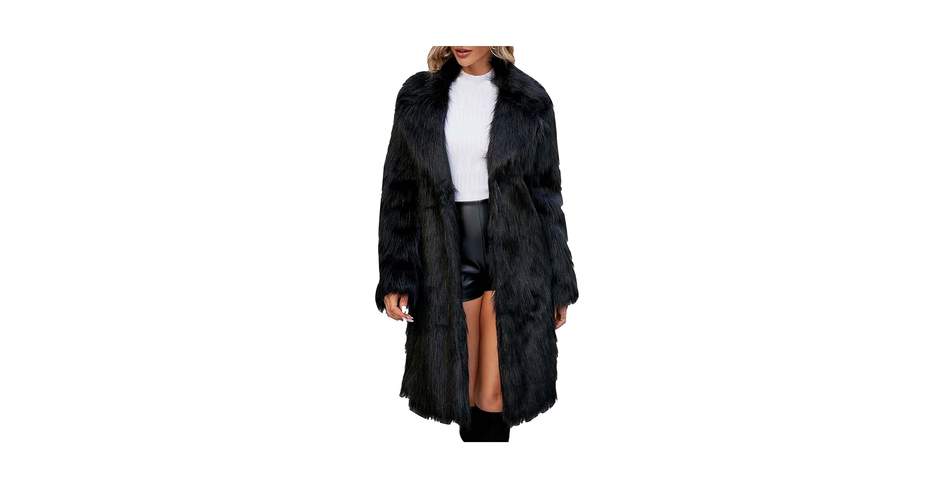 【新品】oversize shaggy jacket coat Oversized Collar Shaggy Coat In Beige Faux Fur | EGO US | EGO