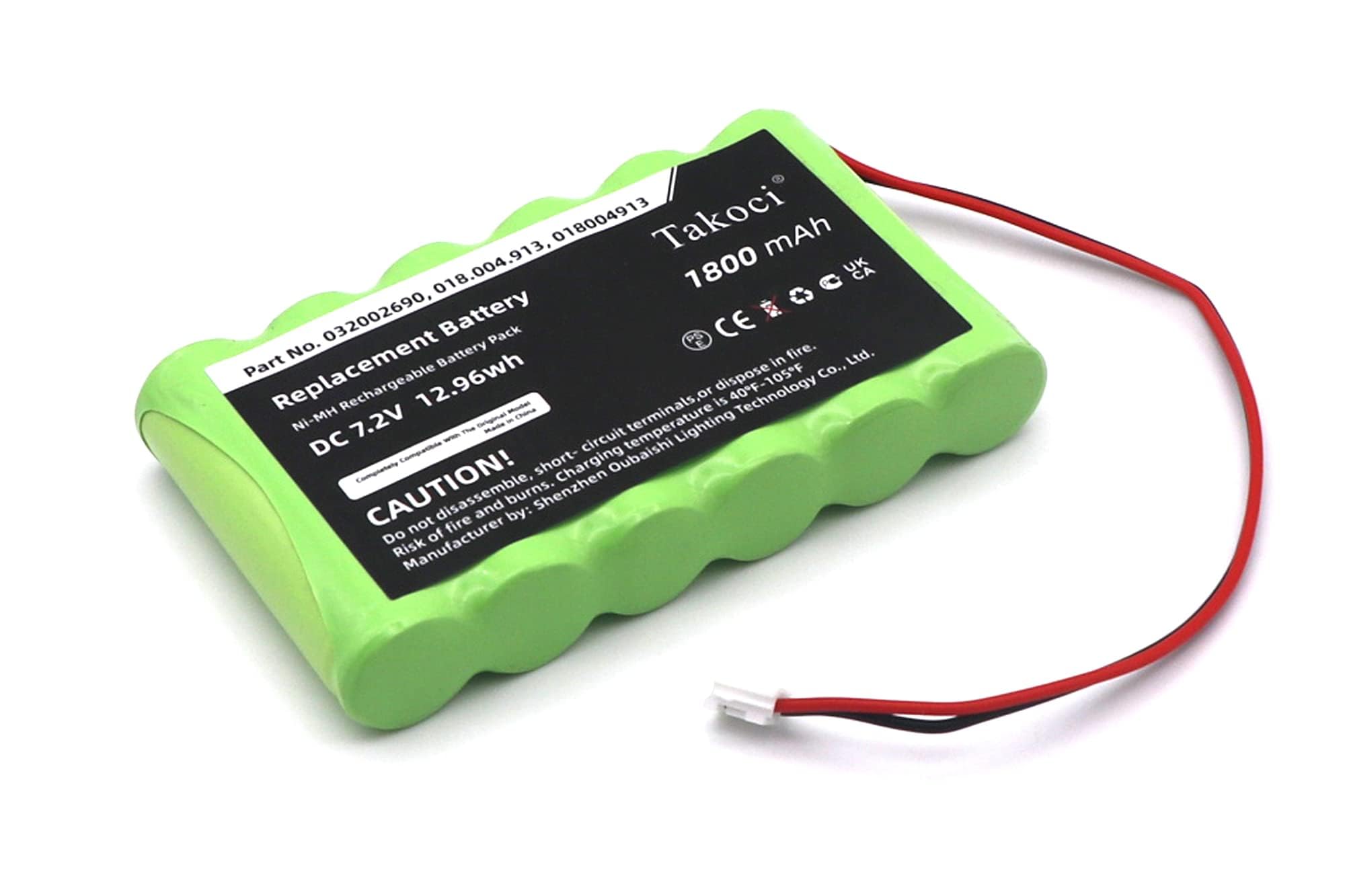 Batteria di ricambio per Compex Mi Sport 500 mi-Sport 500 mi-Theta Pro Ports Tens Sport 2 3 3 Vascular Sport 300 Sport 400 Theta-Pro 018004913 032002690 7.2V 1800mAh