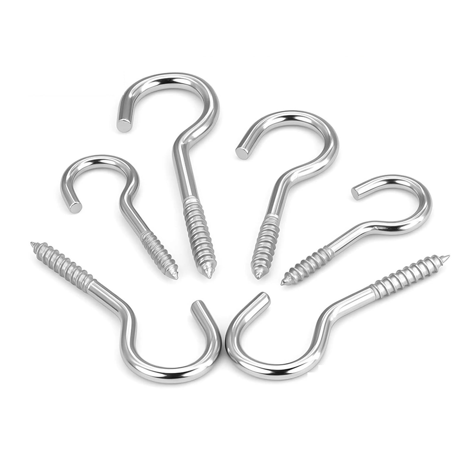 10/20 pièces crochets de boulon à œil suspendus autotaraudeurs vis en acier inoxydable tasse plafond crochet visser métal anneau robustes M3 Pour L'extérieur L'intérieur(M3-40.0mm-20pcs)