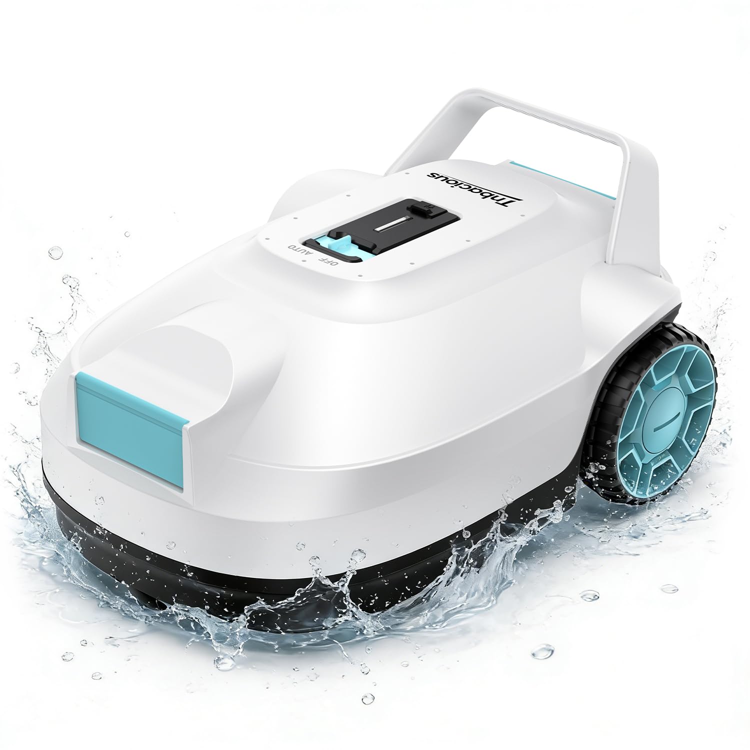 Photo 1 of Tnbacious Robotic Pool Cleaner, Cordless Automatic Pool Vacuum for Above Ground & Inground Pools, 100 Mins Runtime, Powerful Suction, Self-Parking, Ideal for Pools up to 860 Sq.ft