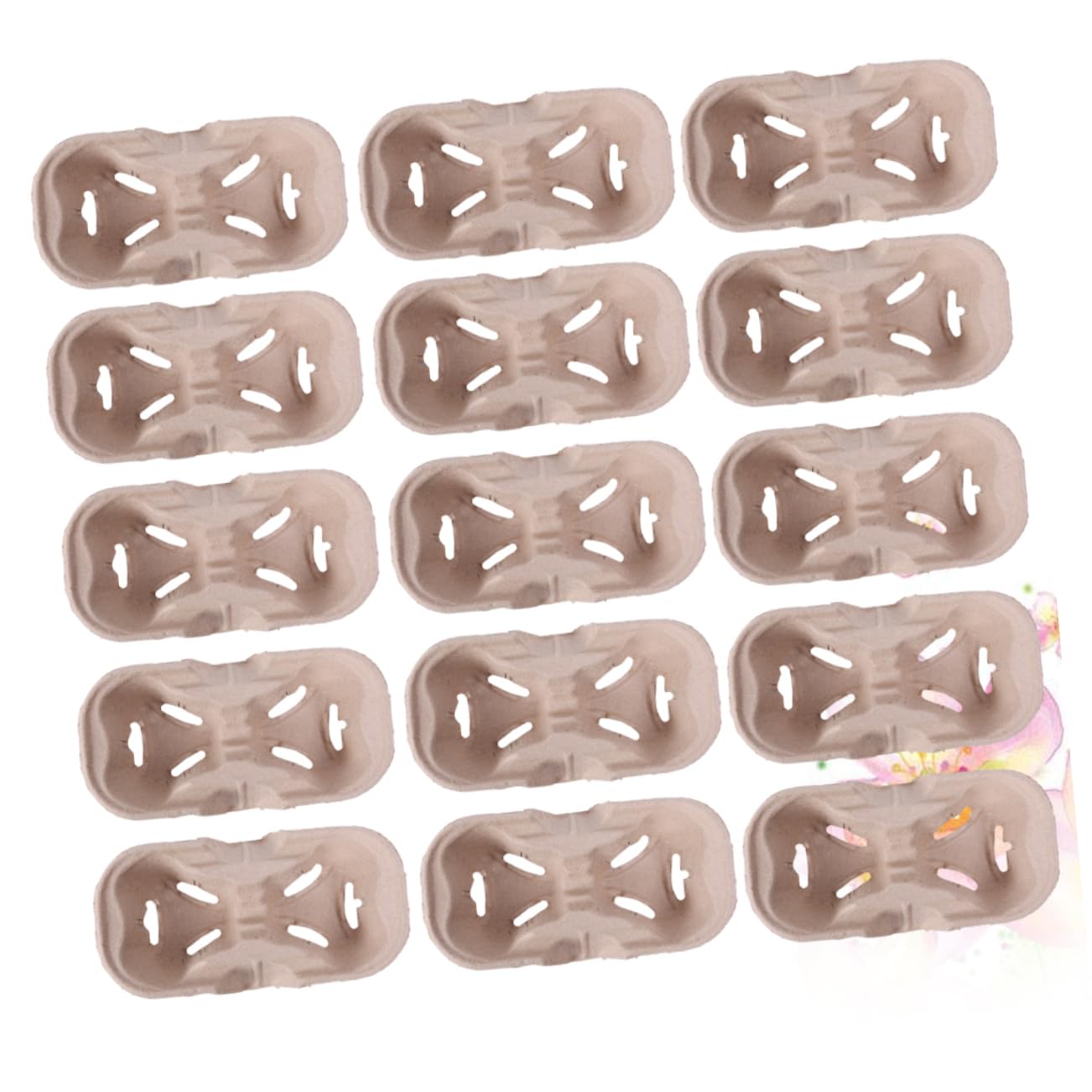 TIDTALEO 20pcs Paper Pulp Drink Carrier Take Drink Carrier Takeout Coffee Paper Tray Drink Carrier Tray