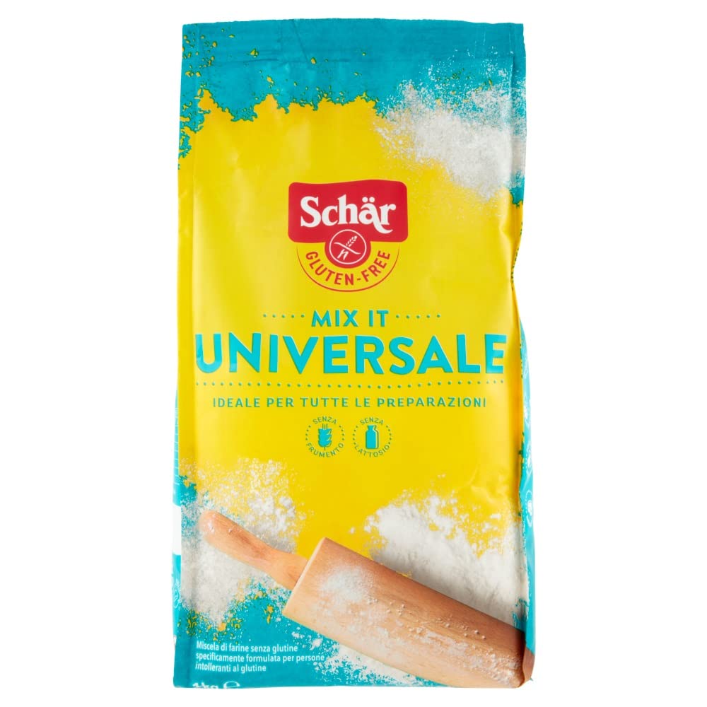 Lot de 6 mélanges universels de farine pour les personnes qui ne tolèrent pas le gluten, sans gluten, 1 kg