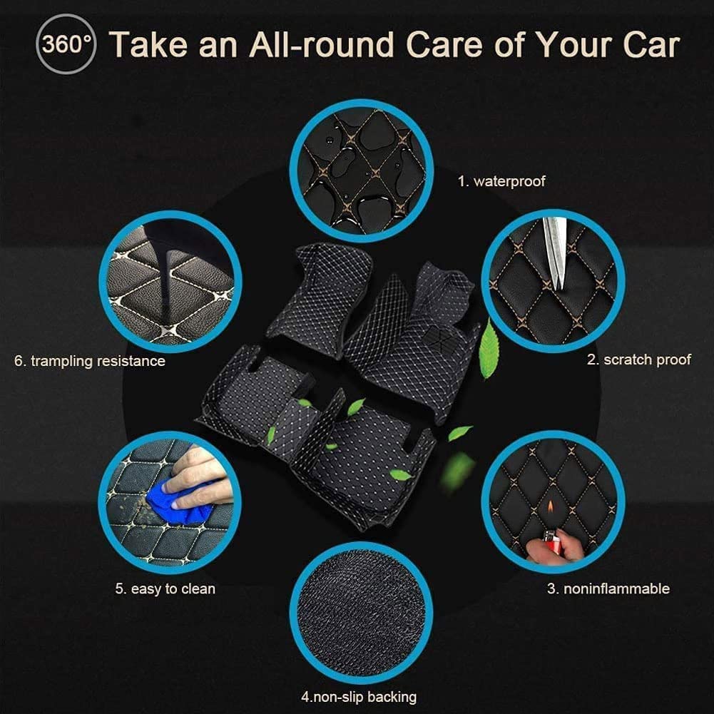 HARIN Copertura Totale Auto Tappeti per Toyota Yaris Cross 2021-2023, Antiscivolo Impermeabile Resistente Inodore Car Mats Lavbile Accessori Auto,A/Black
