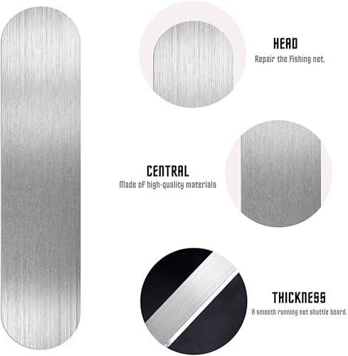 Miniatura 2 de Homoyoyo 6 agujas de pesca de acero inoxidable para red de pesca, equipo de transporte de aguja de pesca, herramientas de reparación para pescador,