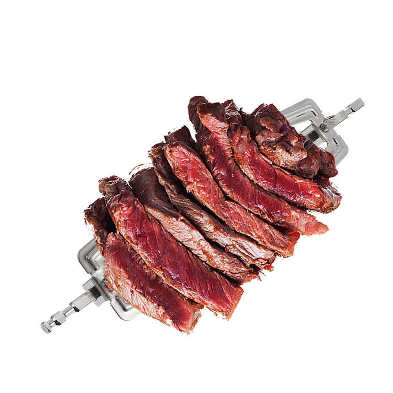 Forchette Rotanti 2 Pezzi per Pollo Arrosto in Acciaio Inox Accessorio per Forno e Griglia, Stabili e Facili da Riporre