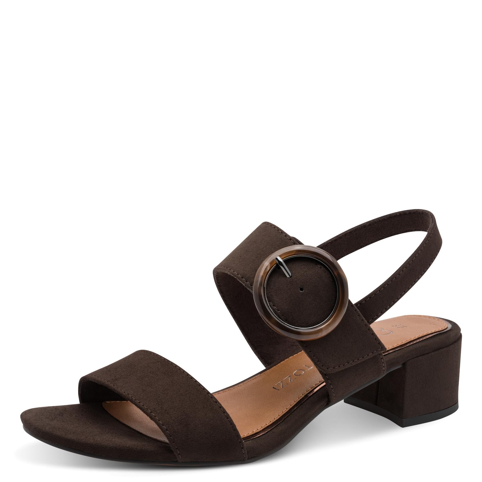 MARCO TOZZI Women Sandal soft Feel Me footbed Vegan soft lining Stylish, brown (MOCCA), 5.5 UK