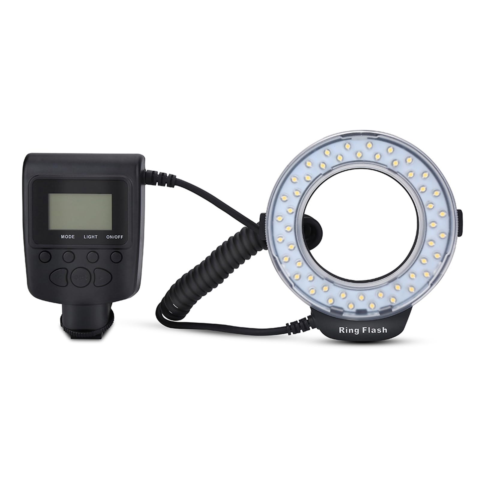 Cryfokt Flash Ad Anello a LED Luce di Riempimento Portatile Premium per gli Appassionati di Fotografia con Fotocamera DSLR con Kit Adattatore per Filtri Colorati