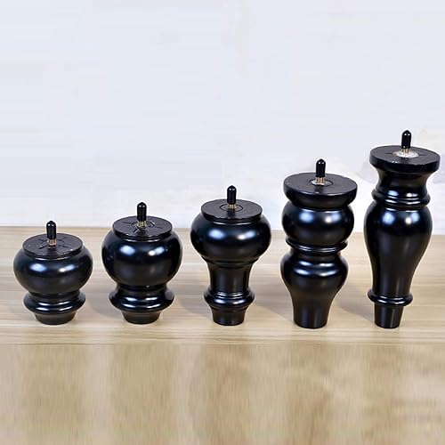 Miniatura 4 de Patas de madera maciza, patas de sofá con varilla roscada M8, patas de gabinete de mesa auxiliar, patas de repuesto para cómoda, cama, soporte de