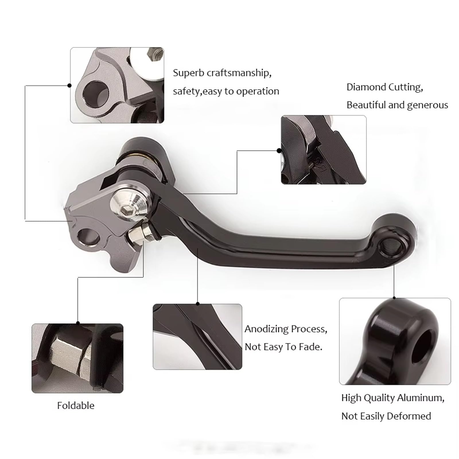 Leva Frizione Freno Moto Per Sur-ron Per Surron Per Ultra Per Bee Leve Freno Pivottanti In Alluminio CNC Accessori Leve Freno Anteriori Posteriori Freno Frizione Leva