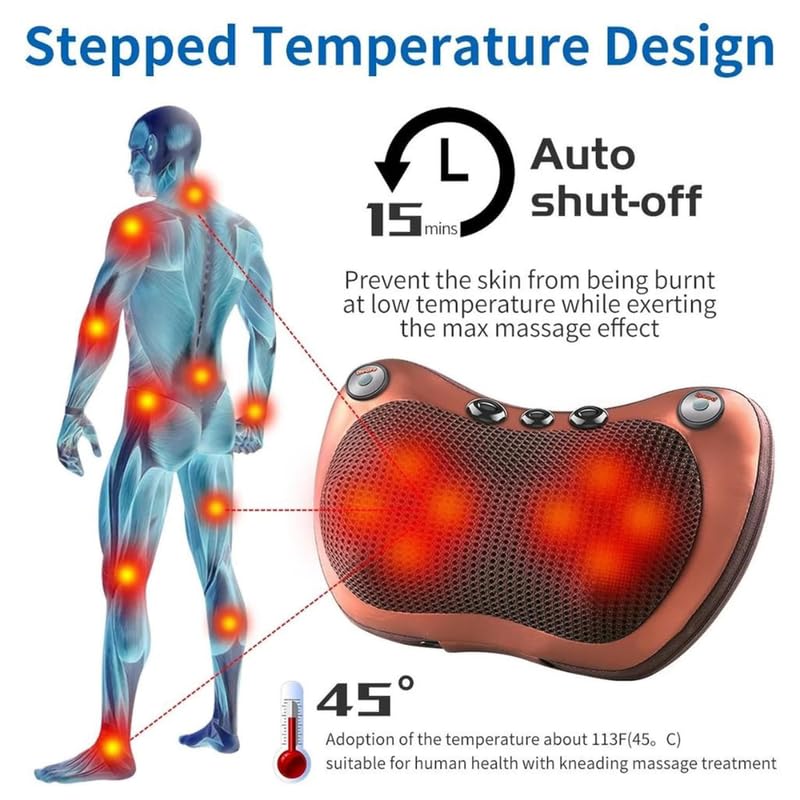 Drumstone Portable Electric Neck Body Massager Pillow, Electric Massager pillow for Home-Office Uses, Full Body Pain Relief Massager Pillow for Relaxation 𝟏𝟓 𝐘𝐞𝐚𝐫𝐬 𝐖𝐚𝐫𝐫𝐚𝐧𝐭𝐲 Drumstone Portable Electric Neck Body Massager Pillow, Electric Massager pillow for Home-Office Uses, Full Body Pain Relief Massager Pillow for Relaxation 𝟏𝟓 𝐘𝐞𝐚𝐫𝐬 𝐖𝐚𝐫𝐫𝐚𝐧𝐭𝐲