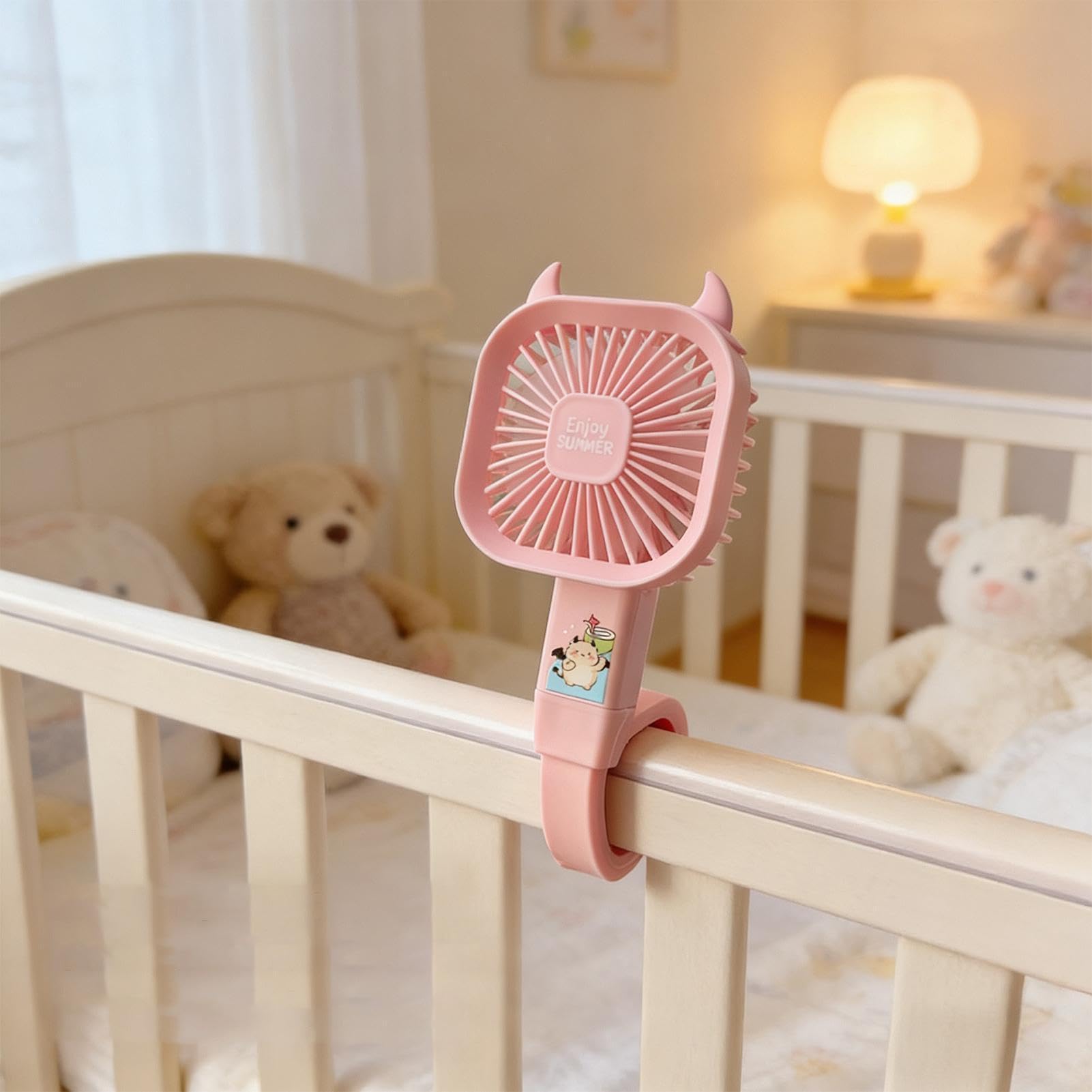 Generisch Ventilador per Passeggino, Raffreddamento Pieghevole en silicona Flessibile – Ventilador Raffrescanti per Passeggini e – per Seggiolini Auto Culla Biciclette Monopattini