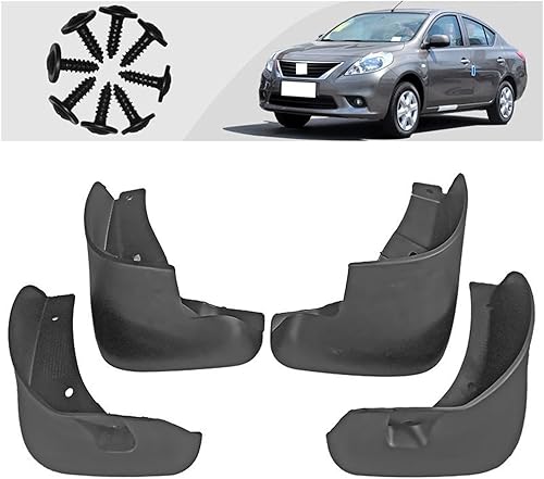 Miniatura 2 de Guardabarros de coche compatibles con Nissan Versa Latio Sunny Almera N17 2011  2019 sedán, guardabarros, protectores contra salpicaduras, accesorios