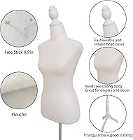 Vista 3 de SHAREWIN Maniquí de costura apto para alfileres, para vestido de mujer, con base de trípode