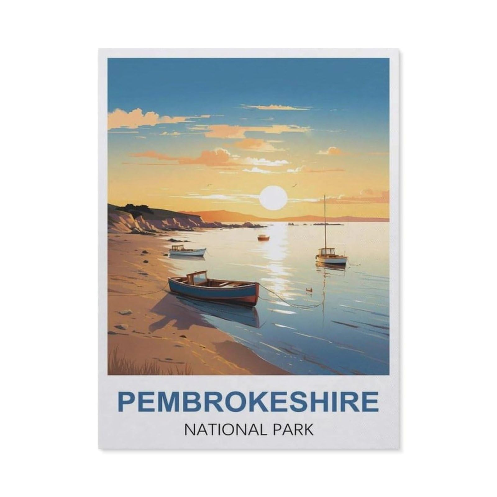 YYHMKBYY，Jigsaw Puzzle 1000 Pieces，Pembrokeshire National Park Wales，Paper Children Toys Decompression Game（38x26cm）-S81