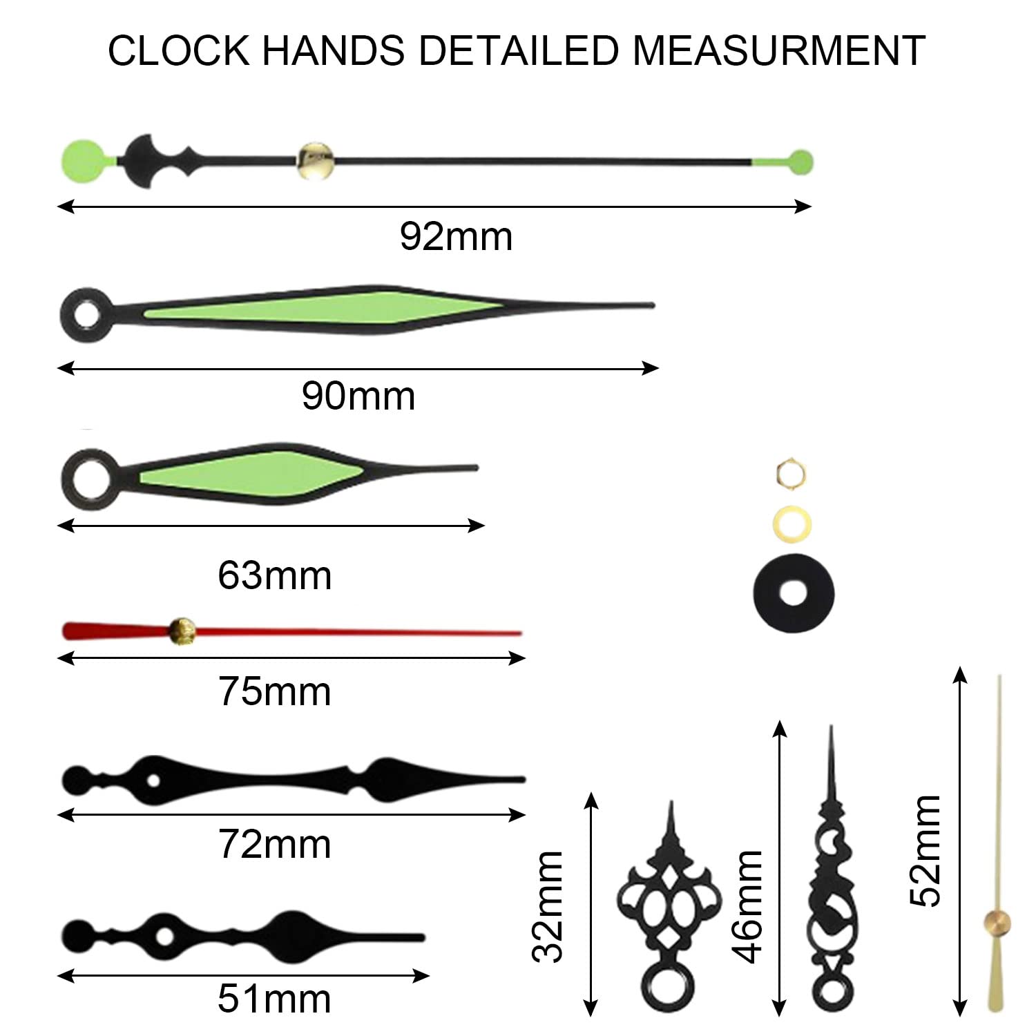 Assortimento di alberi di carica per movimenti orologio quarzo RONDA - pezzi di ricambio orologi - tige Harley Ronda